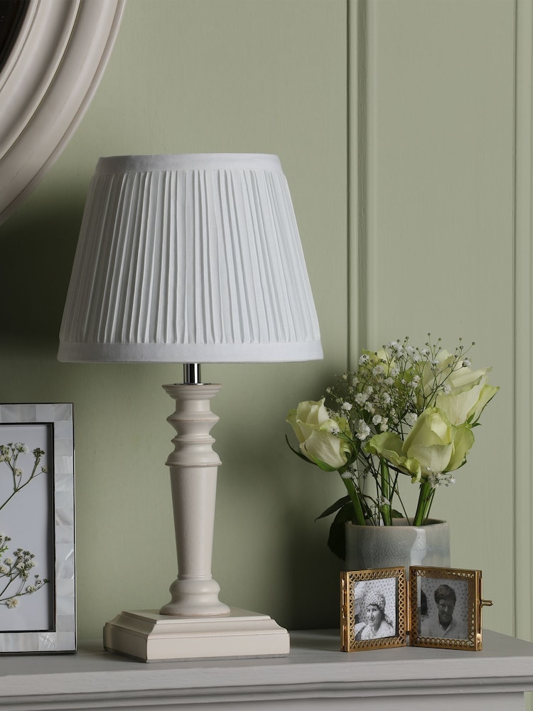 Laura Ashley Set of 2 White Tate Table Lamp - Image 2 of 4