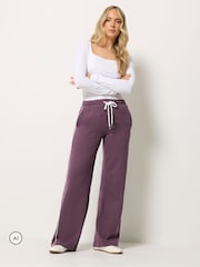 Long Tall Sally Purple Piped Wide Leg Joggers - Image 1 of 6