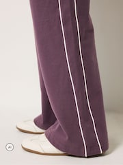 Long Tall Sally Purple Piped Wide Leg Joggers - Image 4 of 6