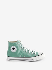 Converse Green Chuck Taylor Classic High Top Trainers - Image 1 of 16