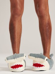 Loungeable Grey Hammerhead Shark 3D Slippers - Image 3 of 5