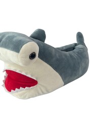 Loungeable Grey Hammerhead Shark 3D Slippers - Image 5 of 5