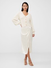 French Connection Inu Satin Midi Wrap Skirt - Image 1 of 4