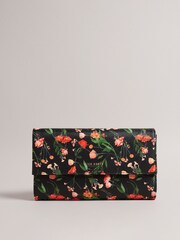 Ted Baker Black Paitiia Printed Travel Wallet - Image 1 of 6