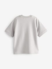 Grey Relaxed Fit Heavyweight T-Shirt (3-16yrs) - Image 2 of 3