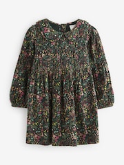 Green Printed Shirred Dress (3mths-8yrs) - Image 5 of 7