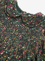 Green Printed Shirred Dress (3mths-8yrs) - Image 7 of 7