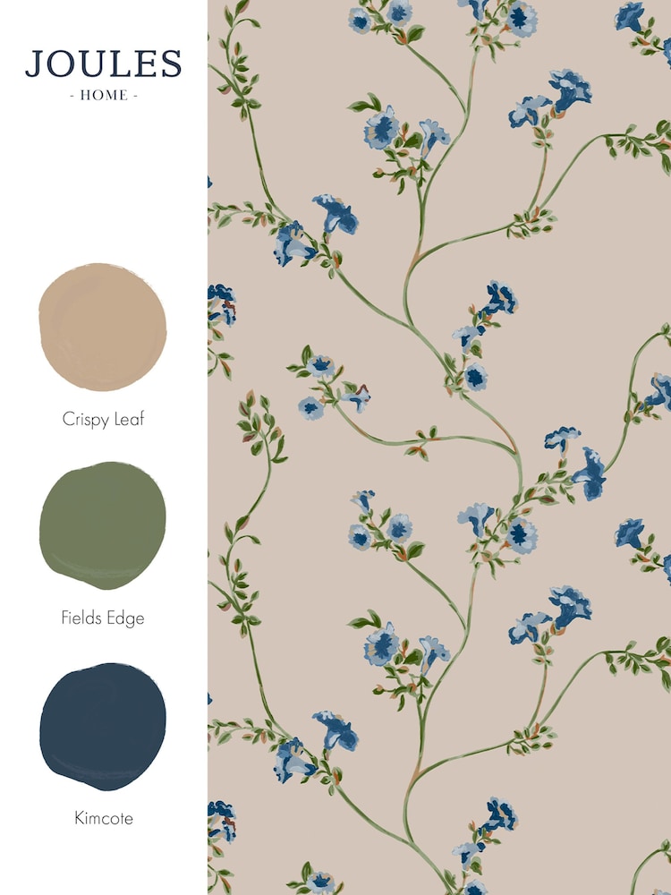 Joules Cream Robey Cottage Floral Wallpaper Sample - Image 3 of 3