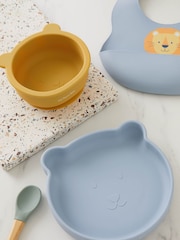 JoJo Maman Bébé Yellow Safari 2-Pack Silicone Bib Set - Image 4 of 7