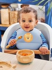 JoJo Maman Bébé Yellow Safari 2-Pack Silicone Bib Set - Image 7 of 7