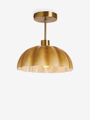 Clarke and Clarke Amber Scalloped Glass Pendant Light - Image 4 of 4