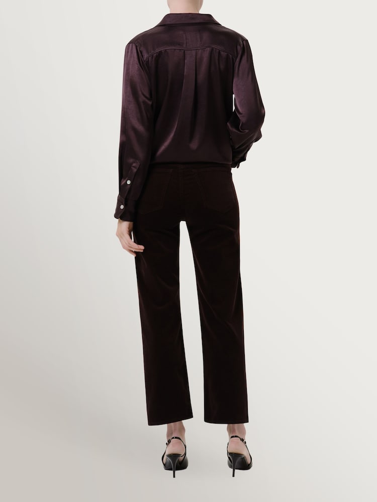 Citizens of Humanity Brown Palma Straight Leg Baby Cord Trousers - Image 2 of 6 Citizens of Humanity Brown Palma Straight Leg Baby Cord Trousers - Image 2 of 6
