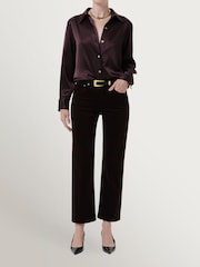 Citizens of Humanity Brown Palma Straight Leg Baby Cord Trousers - Image 4 of 6