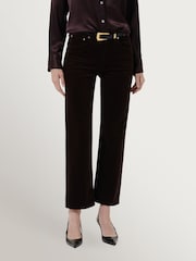 Citizens of Humanity Brown Palma Straight Leg Baby Cord Trousers - Image 5 of 6