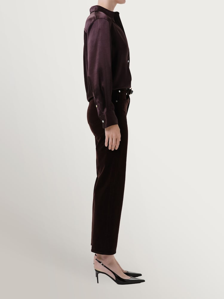 Citizens of Humanity Brown Palma Straight Leg Baby Cord Trousers - Image 6 of 6 Citizens of Humanity Brown Palma Straight Leg Baby Cord Trousers - Image 6 of 6