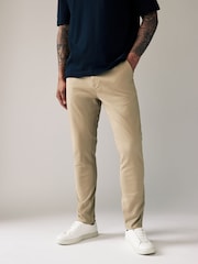 Stone Skinny Fit Stretch Chino Trousers - Image 1 of 9