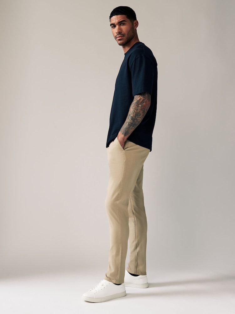Stone Skinny Fit Stretch Chino Trousers - Image 3 of 9