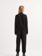 Emporio Armani EA7 Fundamental Logo Zip Through Black Tracksuit - Image 2 of 5