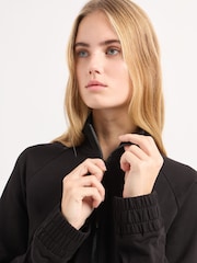 Emporio Armani EA7 Fundamental Logo Zip Through Black Tracksuit - Image 4 of 5