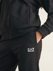 Emporio Armani EA7 Logo Series Hoodie Black Tracksuit - Image 3 of 8