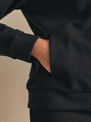 Emporio Armani EA7 Logo Series Hoodie Black Tracksuit - Image 4 of 8