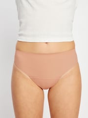 ModiBodi Beige Natural Teen Period- Seamfree Hi-Leg Bikini Moderate Ballet - Image 4 of 8