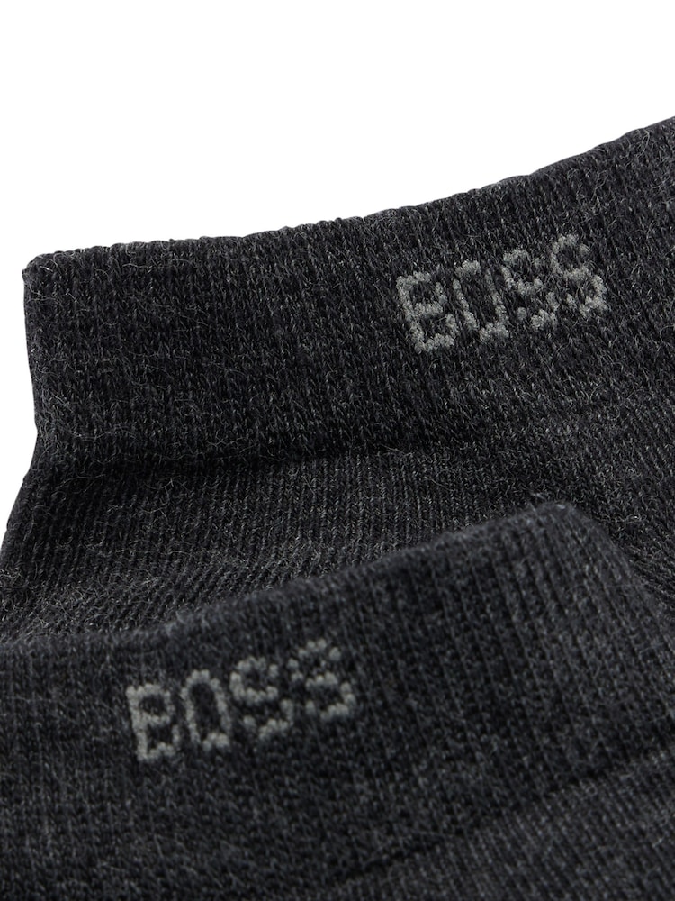 BOSS Dark Grey Ankle Socks 2 Pack - Image 3 of 3