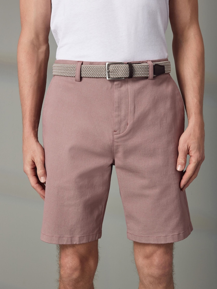 Pink Belted Chino Shorts - Image 1 of 9