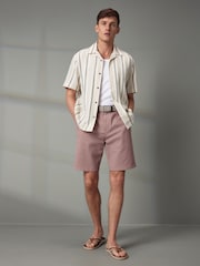 Pink Belted Chino Shorts - Image 2 of 9