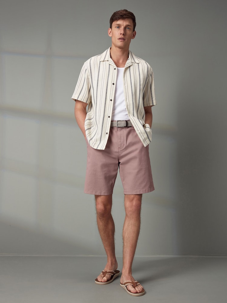 Pink Belted Chino Shorts - Image 2 of 9