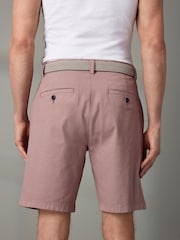 Pink Belted Chino Shorts - Image 5 of 9