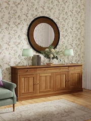 Laura Ashley Brown Garrat 4 Door 3 Drawer Sideboard - Image 1 of 4