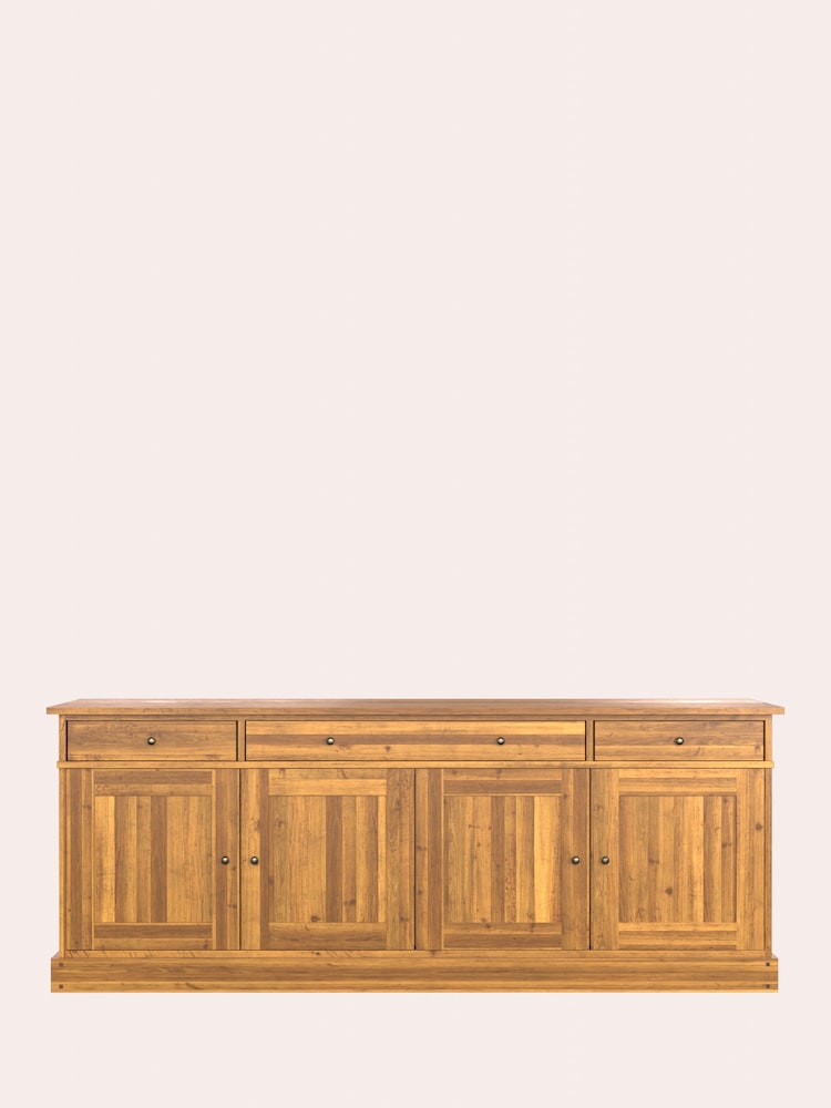 Laura Ashley Brown Garrat 4 Door 3 Drawer Sideboard - Image 2 of 4