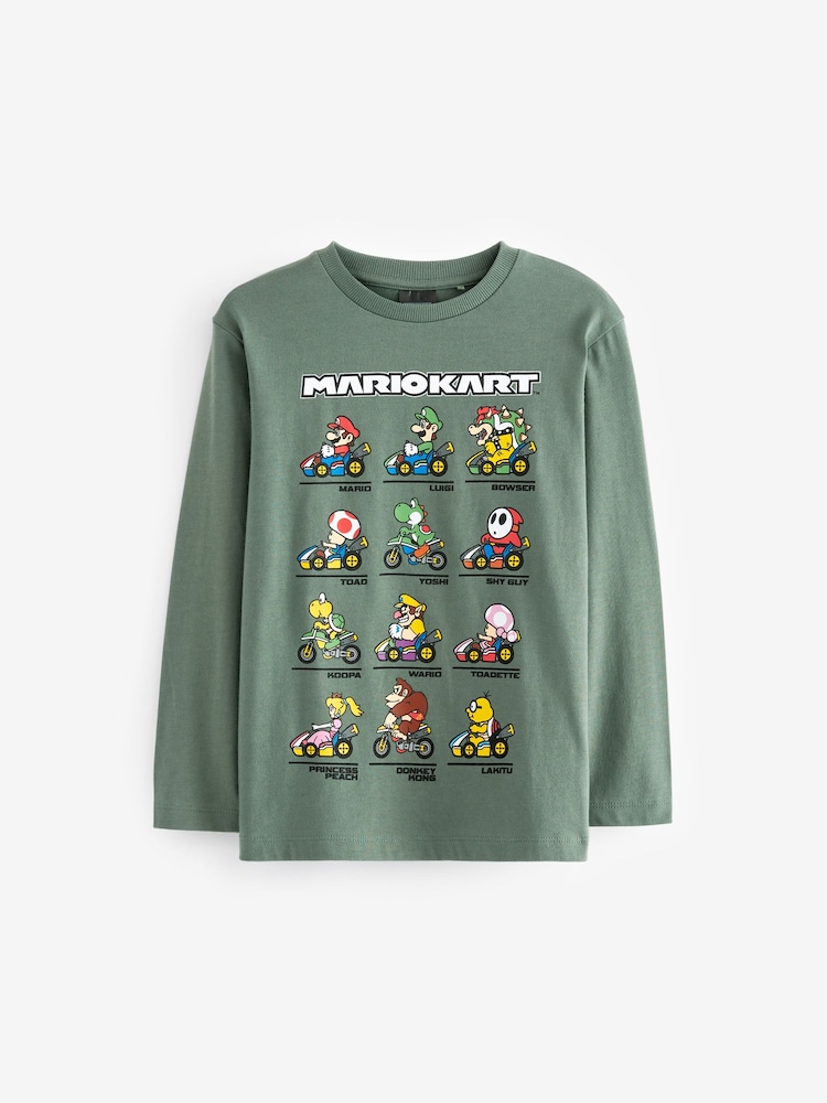 Mario Kart Green Gaming Long Sleeve T-Shirt (3-16yrs) - Image 1 of 3