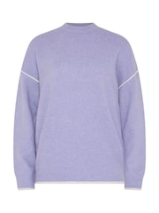 Long Tall Sally Purple Tipped Detail Knitted Jumper - Image 5 of 6