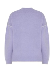Long Tall Sally Purple Tipped Detail Knitted Jumper - Image 6 of 6