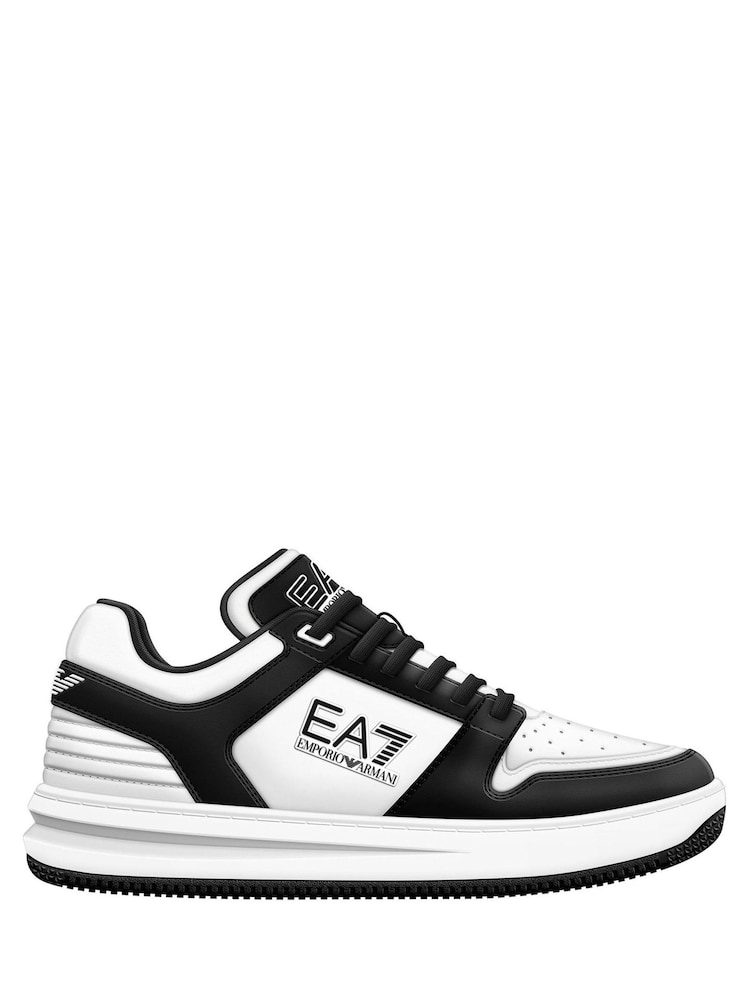 Emporio Armani EA7 Slasher Skater Black/White Trainers - Image 7 of 7