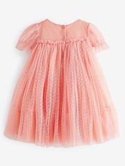 Coral Mesh Party Dress (3mths-7yrs) - Image 6 of 7