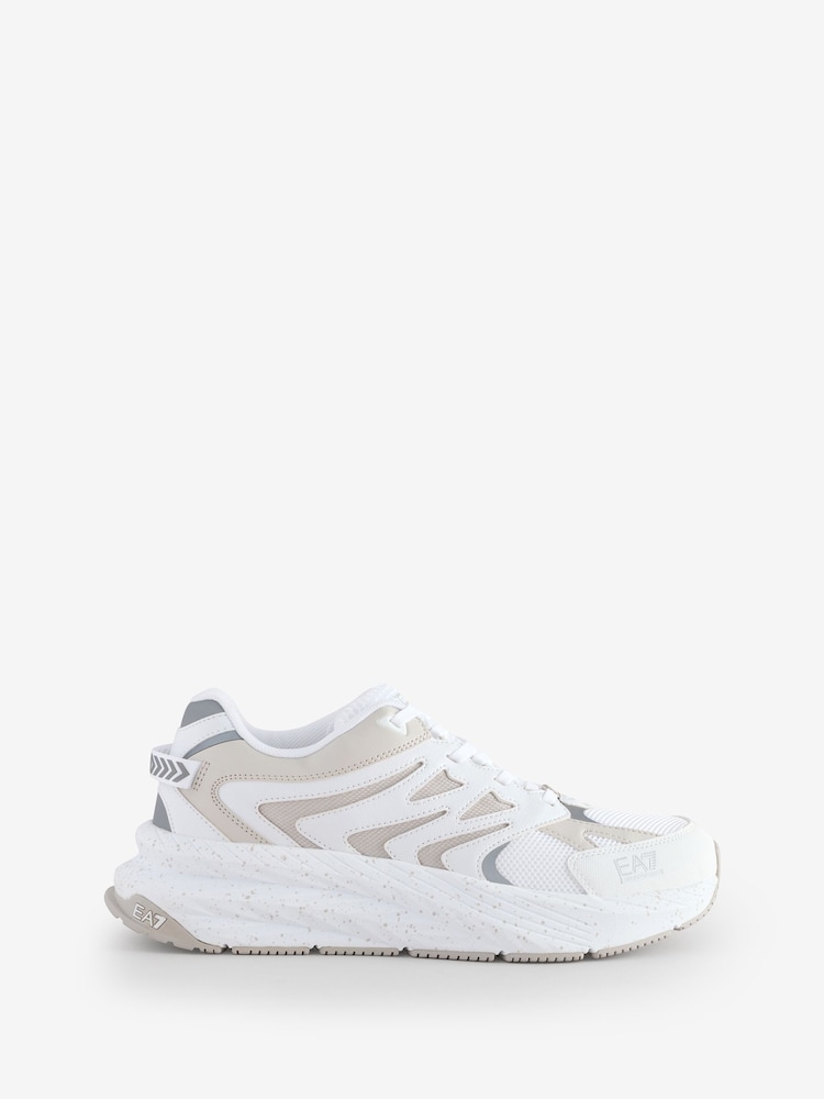 Emporio Armani EA7 Crusher Sonic Dart Runner White Trainers - Image 1 of 5