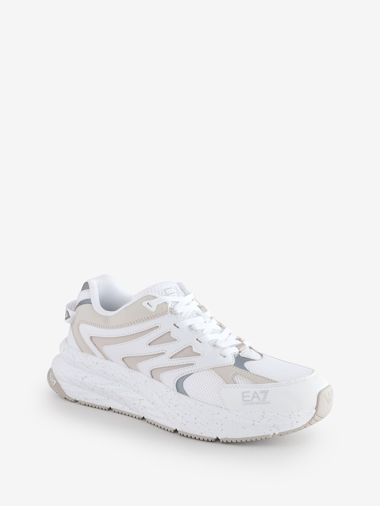 Emporio Armani EA7 Crusher Sonic Dart Runner White Trainers - Image 2 of 5
