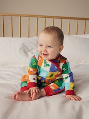 Little Bird by Jools Oliver Multi Colourful Christmas Advent Calendar 100% Cotton Rompersuit - Image 1 of 9