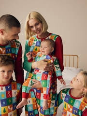 Little Bird by Jools Oliver Multi Colourful Christmas Advent Calendar 100% Cotton Rompersuit - Image 4 of 9