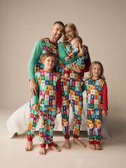 Little Bird by Jools Oliver Multi Colourful Christmas Advent Calendar 100% Cotton Rompersuit - Image 5 of 9