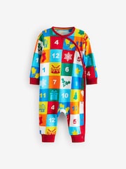 Little Bird by Jools Oliver Multi Colourful Christmas Advent Calendar 100% Cotton Rompersuit - Image 6 of 9