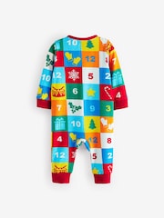 Little Bird by Jools Oliver Multi Colourful Christmas Advent Calendar 100% Cotton Rompersuit - Image 7 of 9