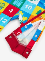Little Bird by Jools Oliver Multi Colourful Christmas Advent Calendar 100% Cotton Rompersuit - Image 9 of 9