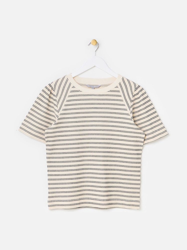 Oliver Bonas Striped Ribbed T-Shirt - Larawan 2 ng 6 Oliver Bonas Striped Ribbed T-Shirt - Larawan 2 ng 6