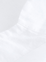 White Premium 100% Linen Wrap Top - Image 5 of 5