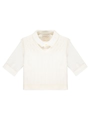 Emile Et Rose Ivory Cream 100% Cotton Tank Top, Trousers & Shirt 3pc Set - Image 5 of 6