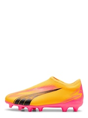 Puma Orange Junior Ultra Match Football Boots - Image 2 of 4